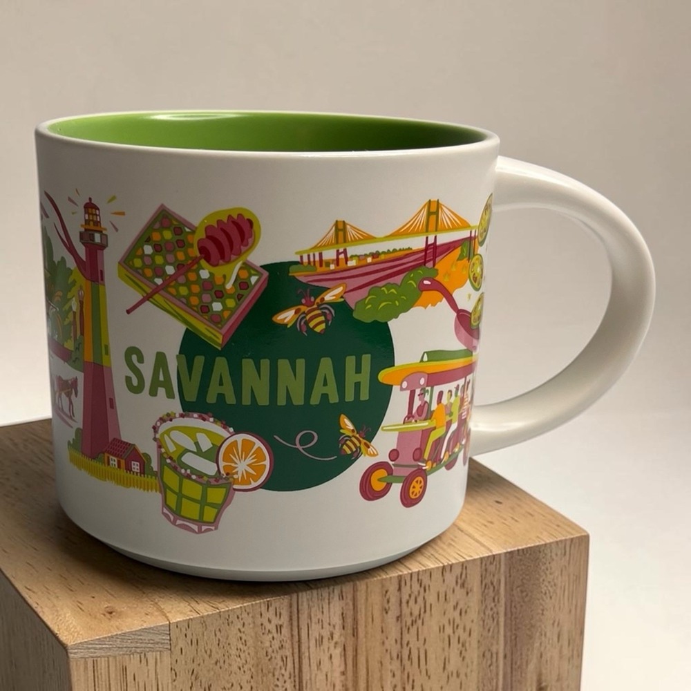 Starbucks Discovery Series Savannah Georgie GA 14 oz Ceramic Tea Coffee Cup Mug